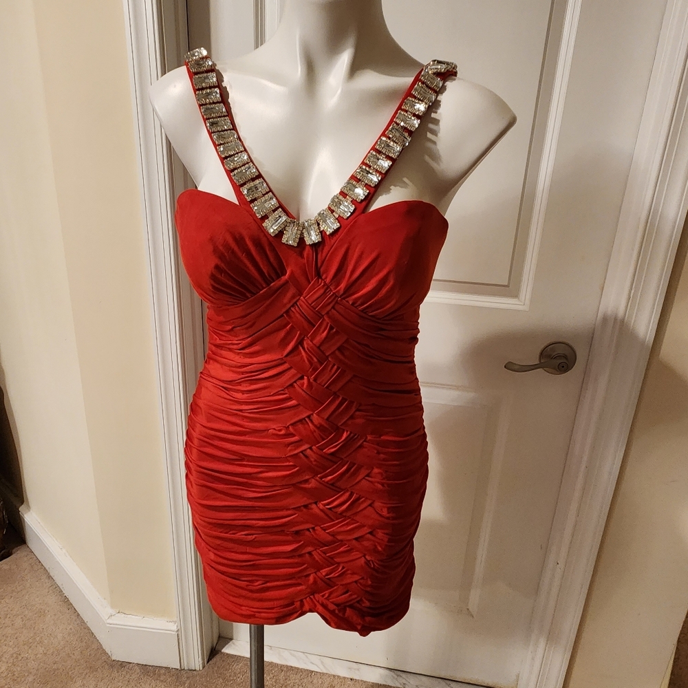 Evenings by Allure new with tags red bodycon formal dress size 10